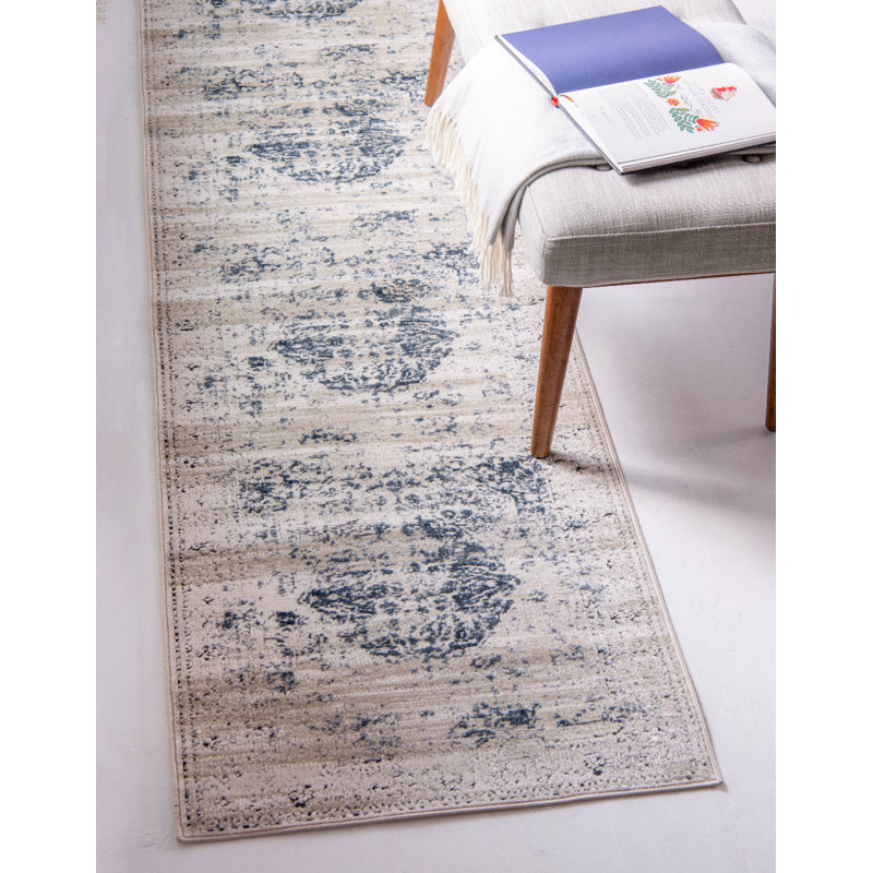 Abbeville Oriental Dark Blue Area Rug Joss & Main